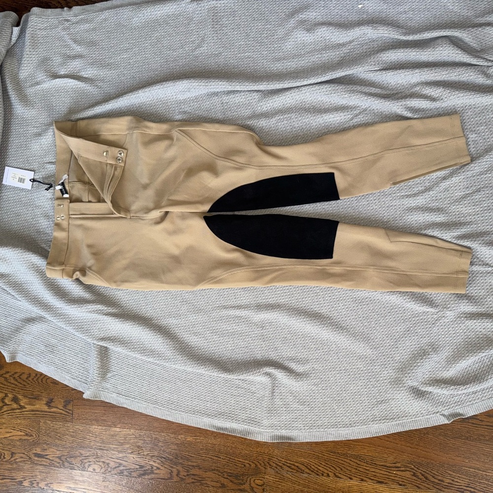 WeWoreWhat Tan and Black riding pants